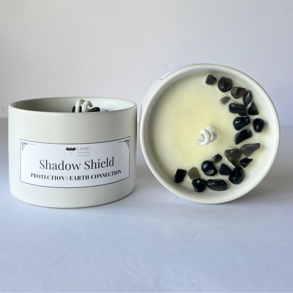 Shadow Shield- Obsidian Soy Candle